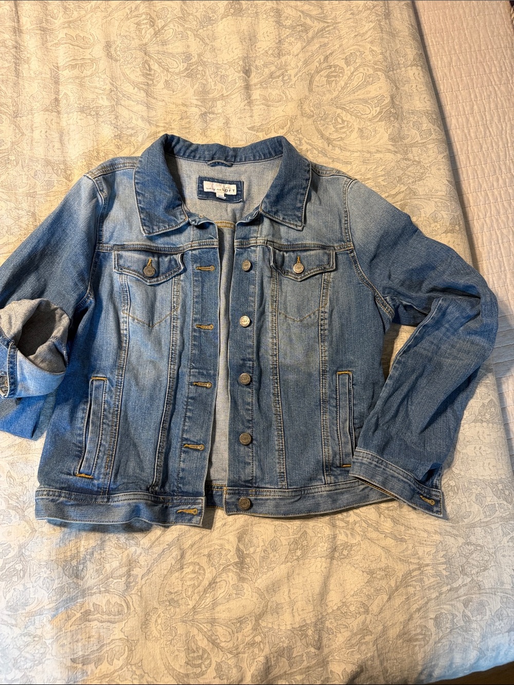 LOFT Girls Light Blue Denim Jean Jacket